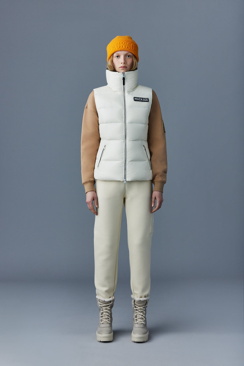 MACKAGE CHAYA lustrous light down vest for ladies outlook
