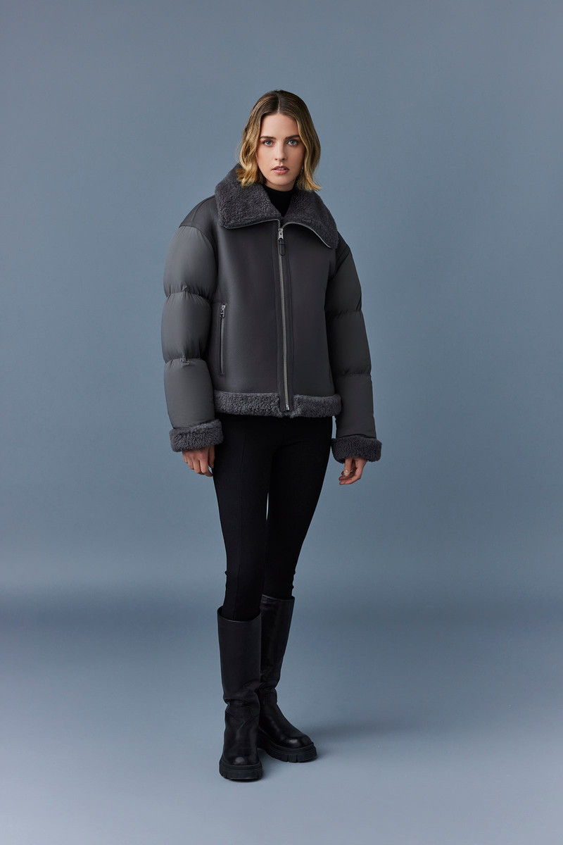 MACKAGE SENYA Agile-360 down jacket with shearling trim outlook