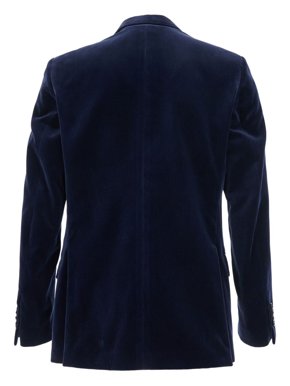 velvet single-button blazer - 2