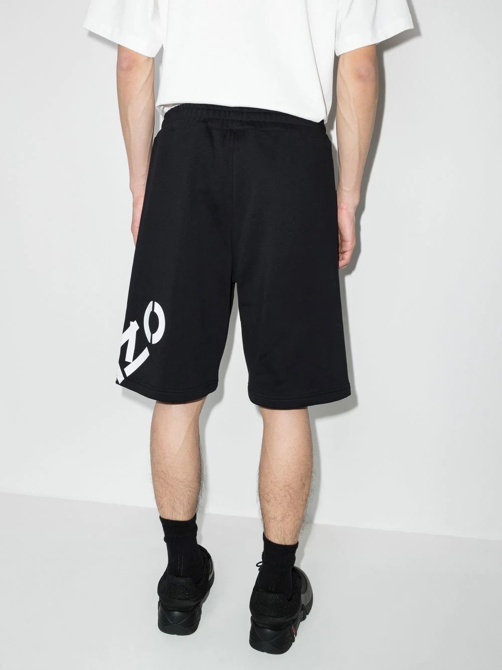 logo-print track shorts - 3