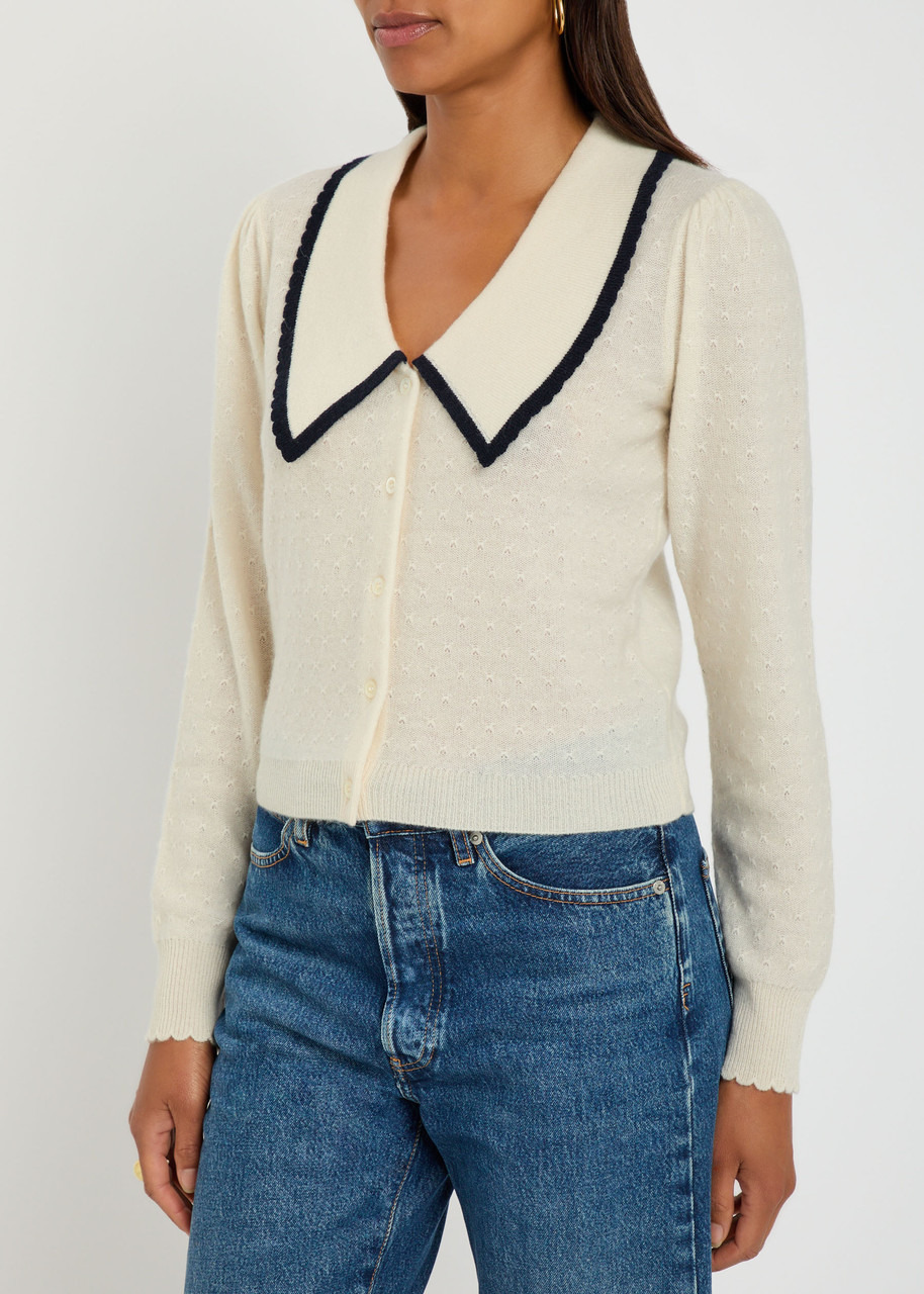 Frame Pointelle Cashmere Cardigan - 2