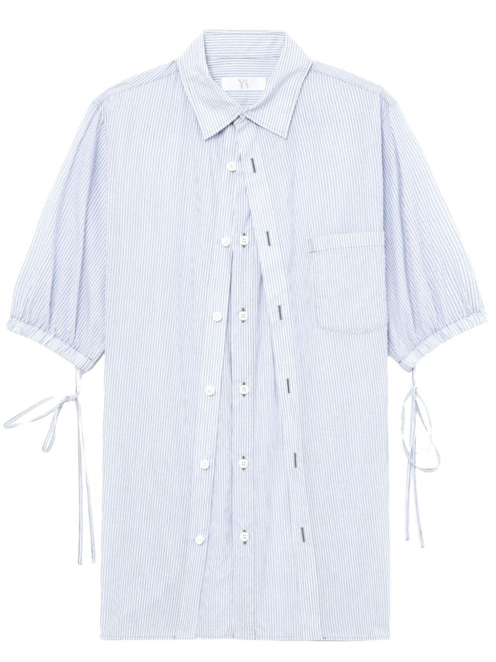 striped layered cotton shirt - 1