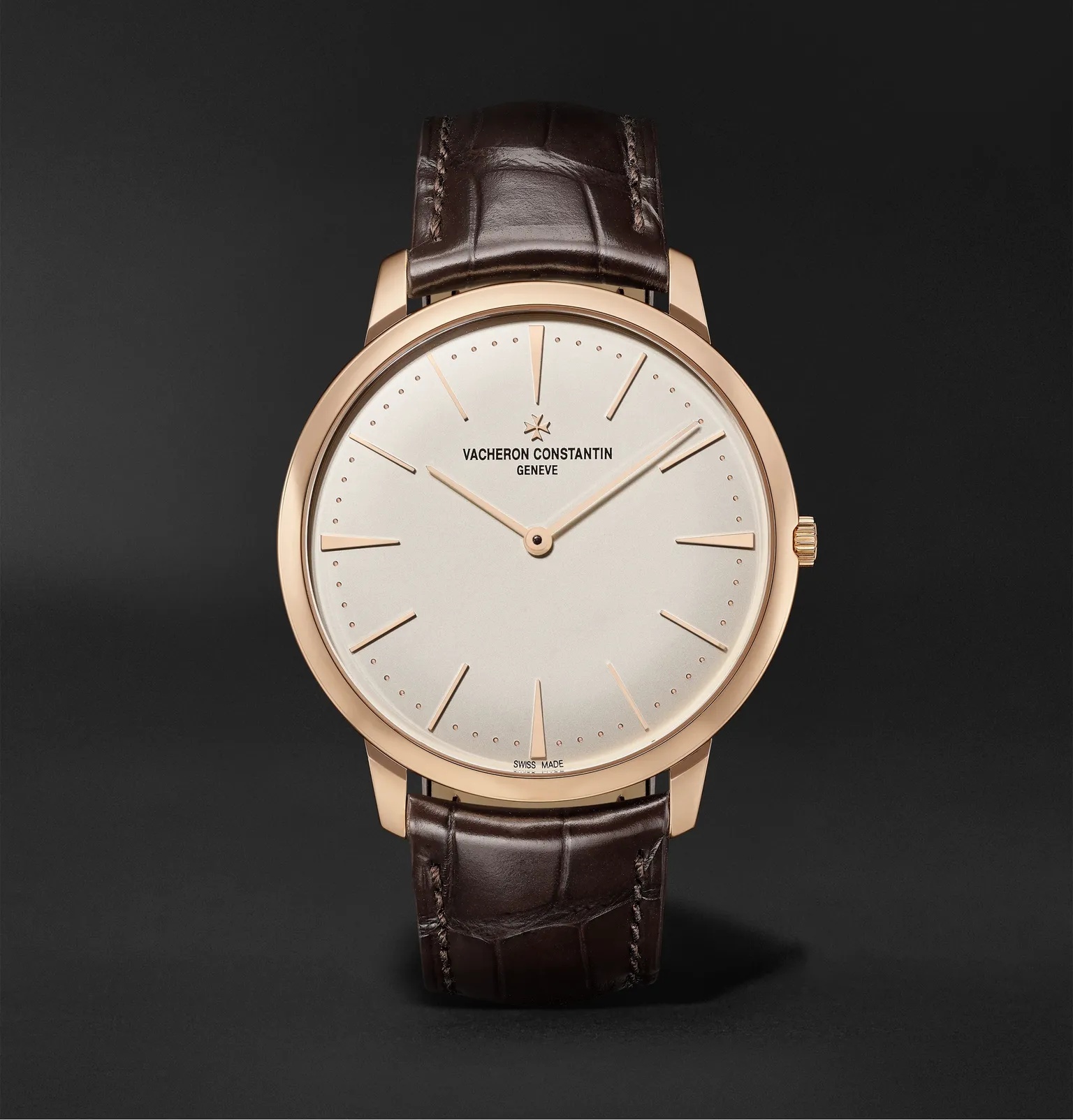 Patrimony Hand-Wound 40mm 18-Karat Pink Gold and Alligator Watch, Ref. No. 81180/000R-9159 - 1