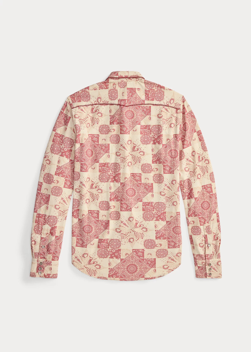 RRL by Ralph Lauren Slim Fit Jersey Western Shirt outlook