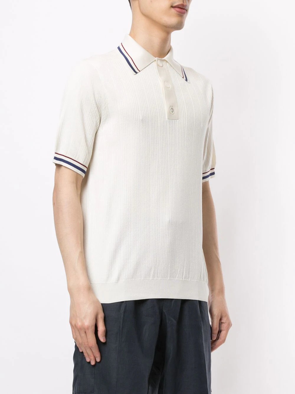 knitted polo shirt - 3