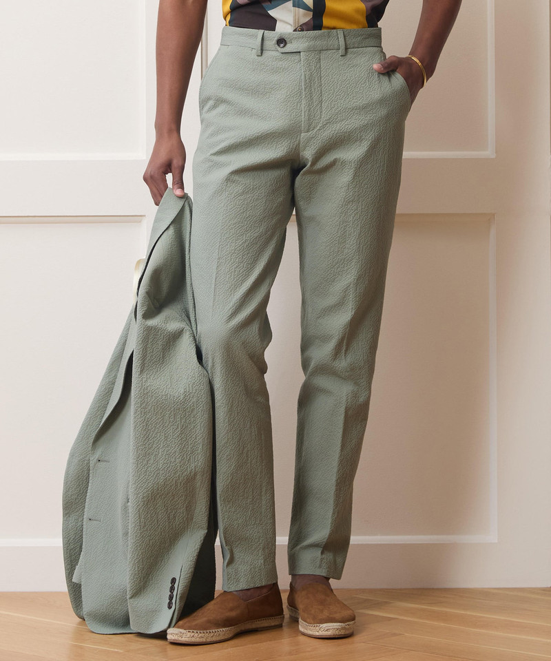 TODD SNYDER Italian Seersucker Sutton Trouser outlook