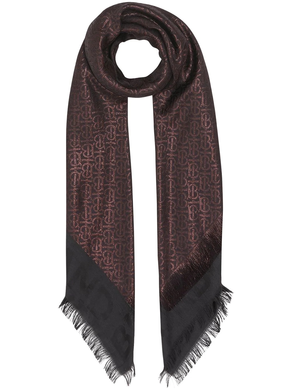 monogram jacquard-woven scarf - 1