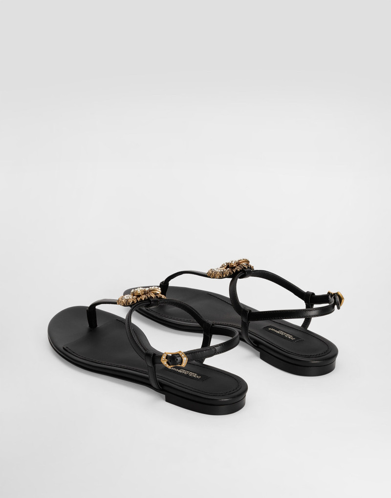 Dolce & Gabbana Nappa leather Devotion flip flops outlook