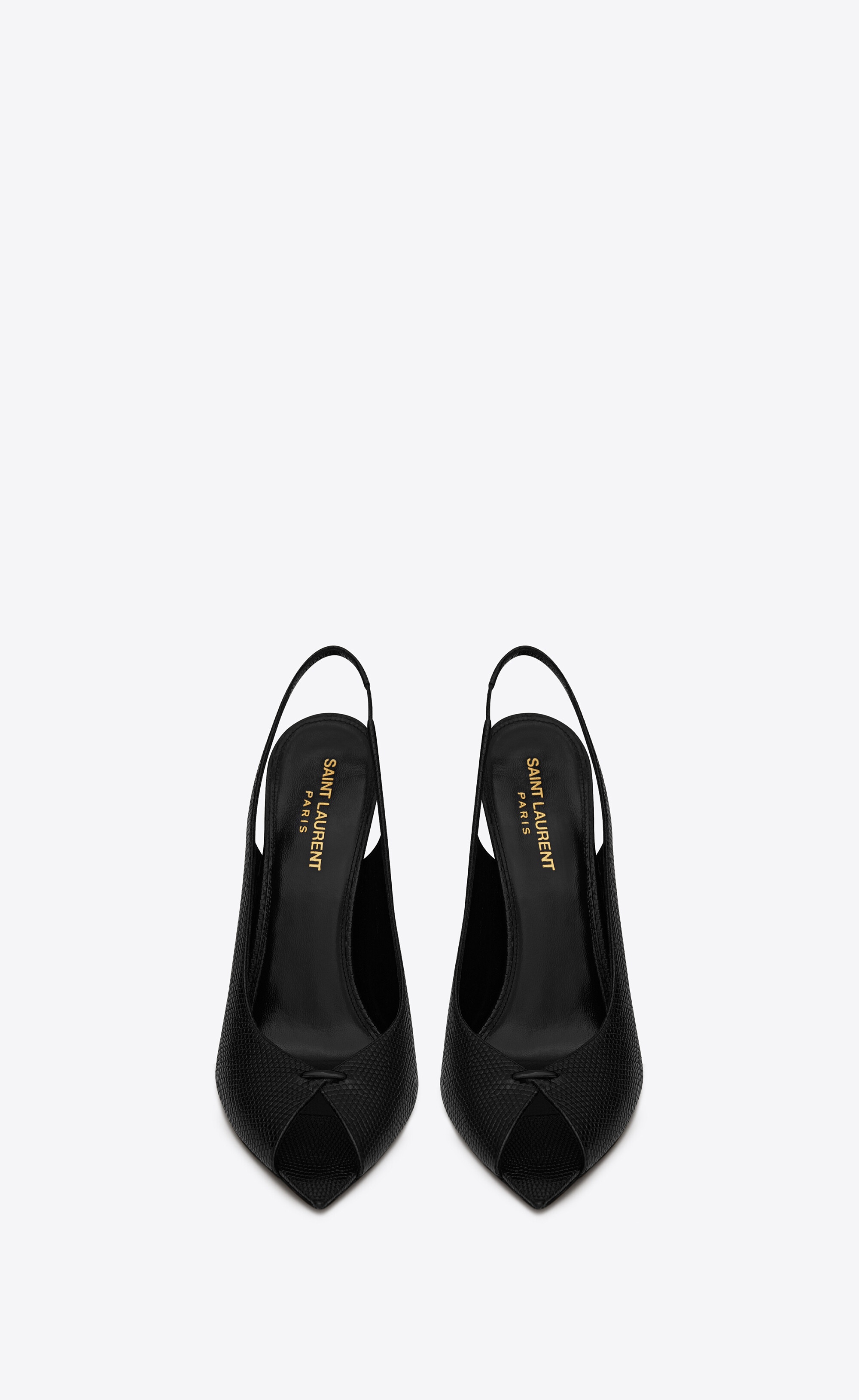 lui slingback sandals in lizard-embossed shiny leather - 4