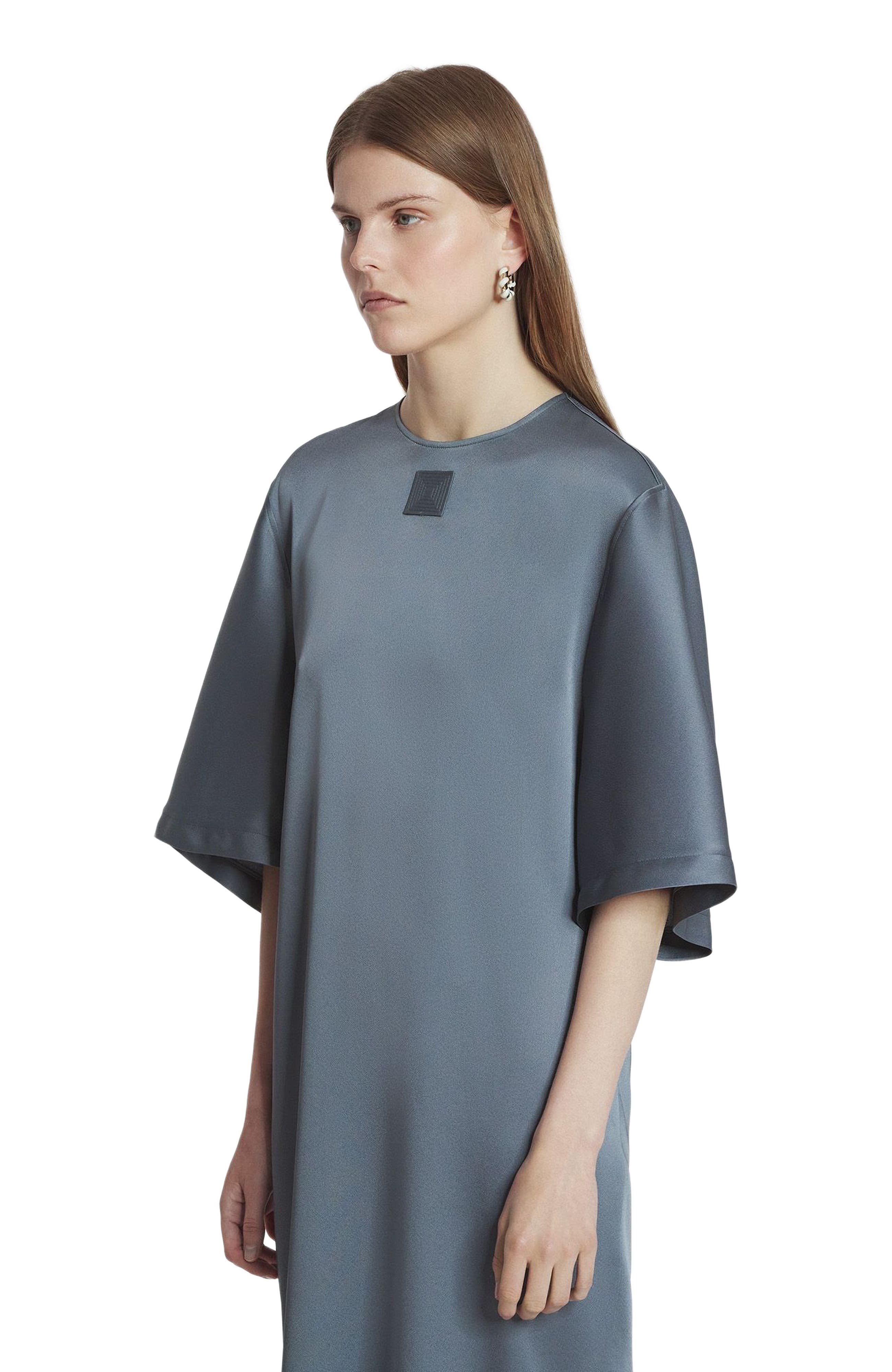 Lanvin SATIN T-SHIRT DRESS in Steel at Nordstrom - 3