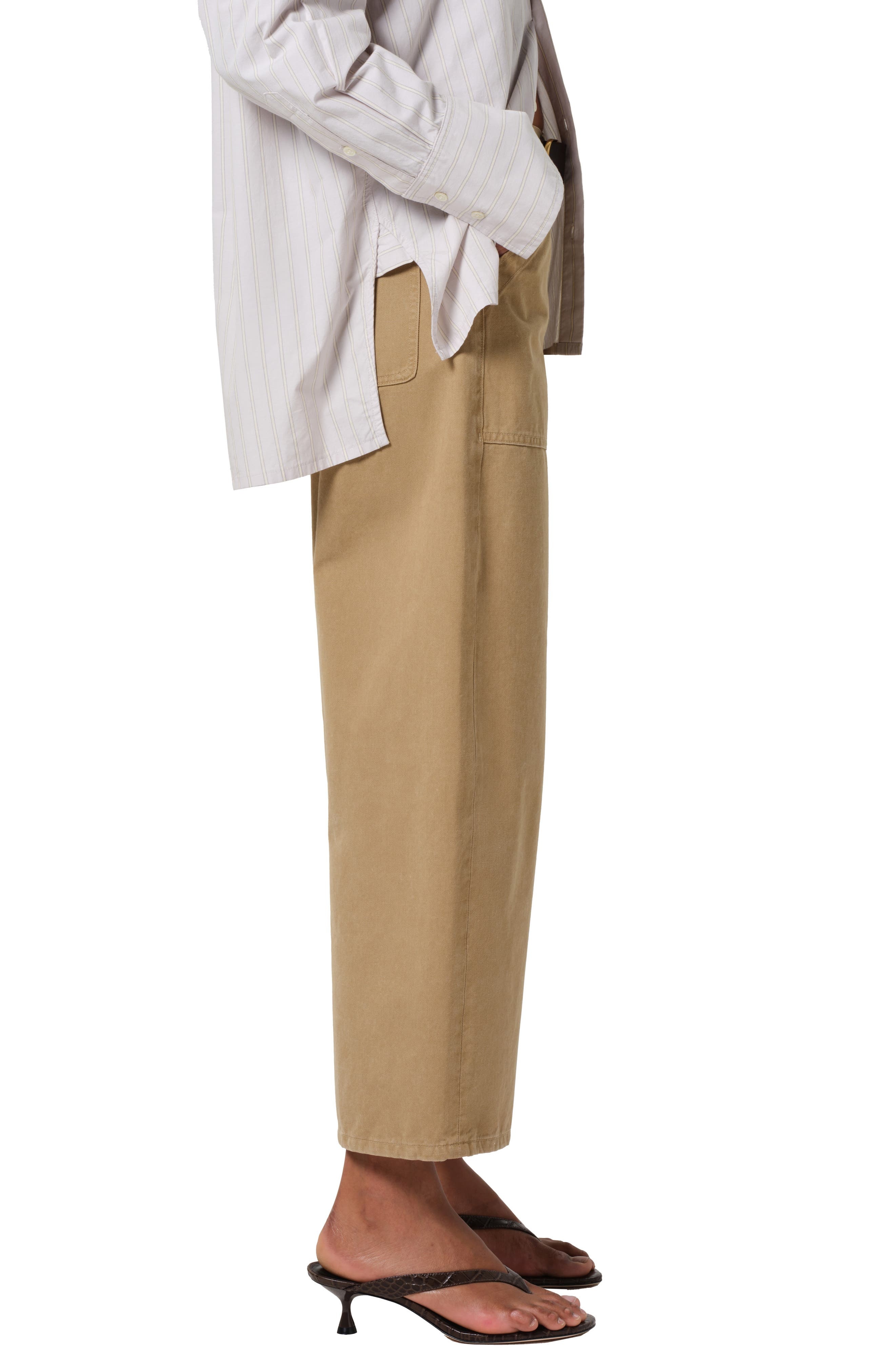 Citizens of Humanity Ayla Wide Leg Utility Twill Pants in Heirloom at Nordstrom - 3