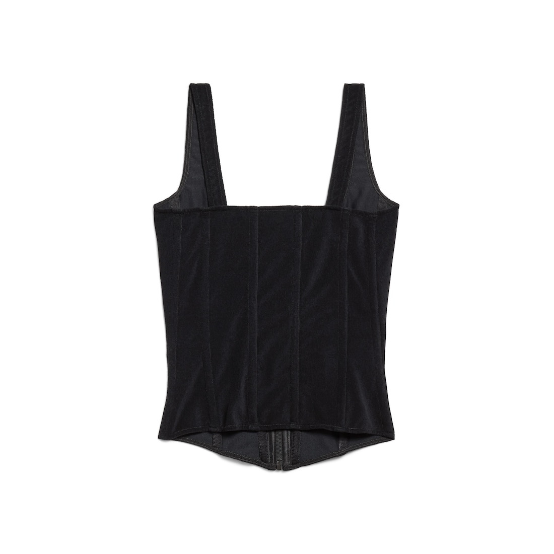 Women's Stretch Corset Top in Black - 6