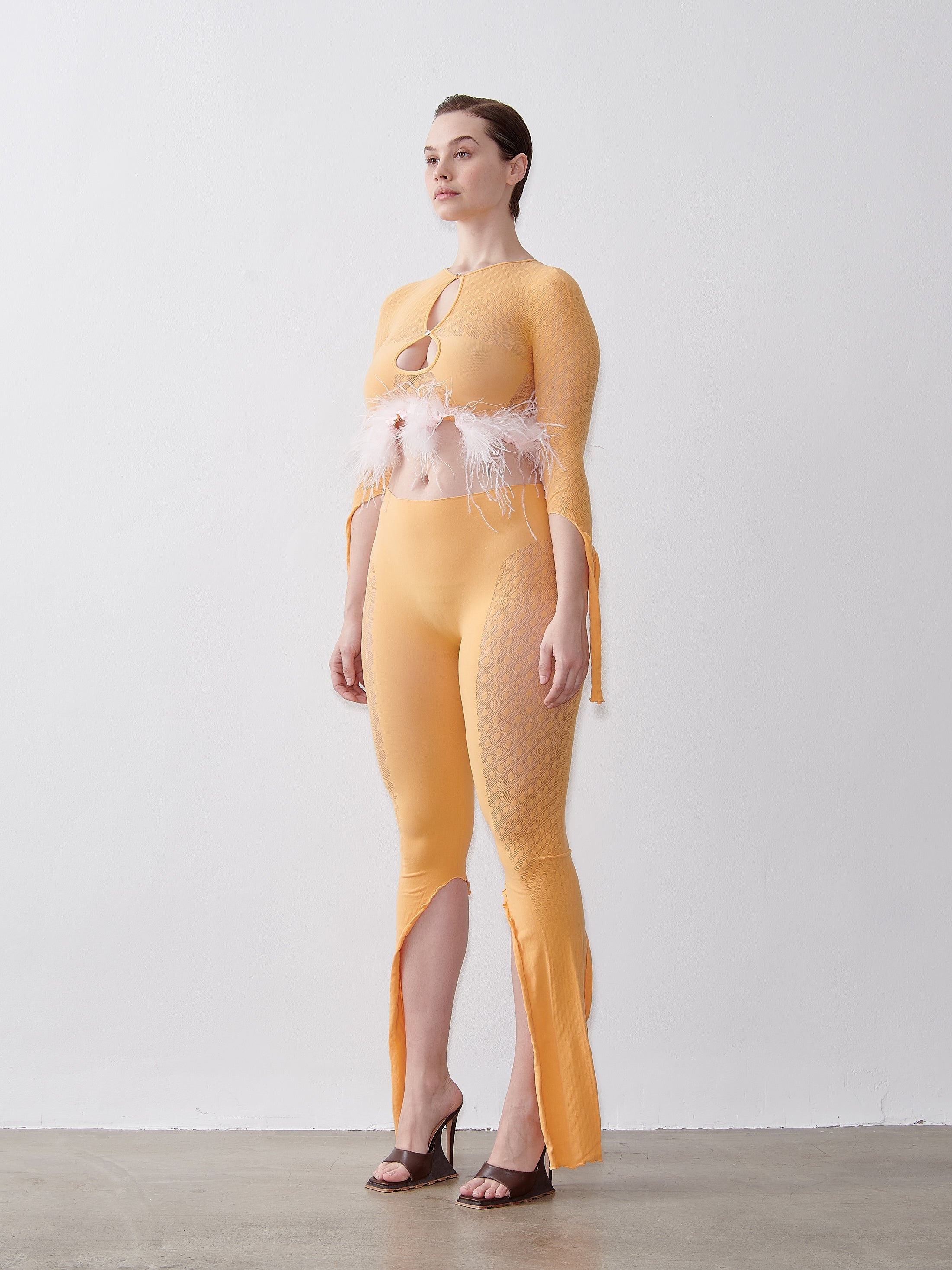 FEATHER MIRA TOP PAPAYA - 3