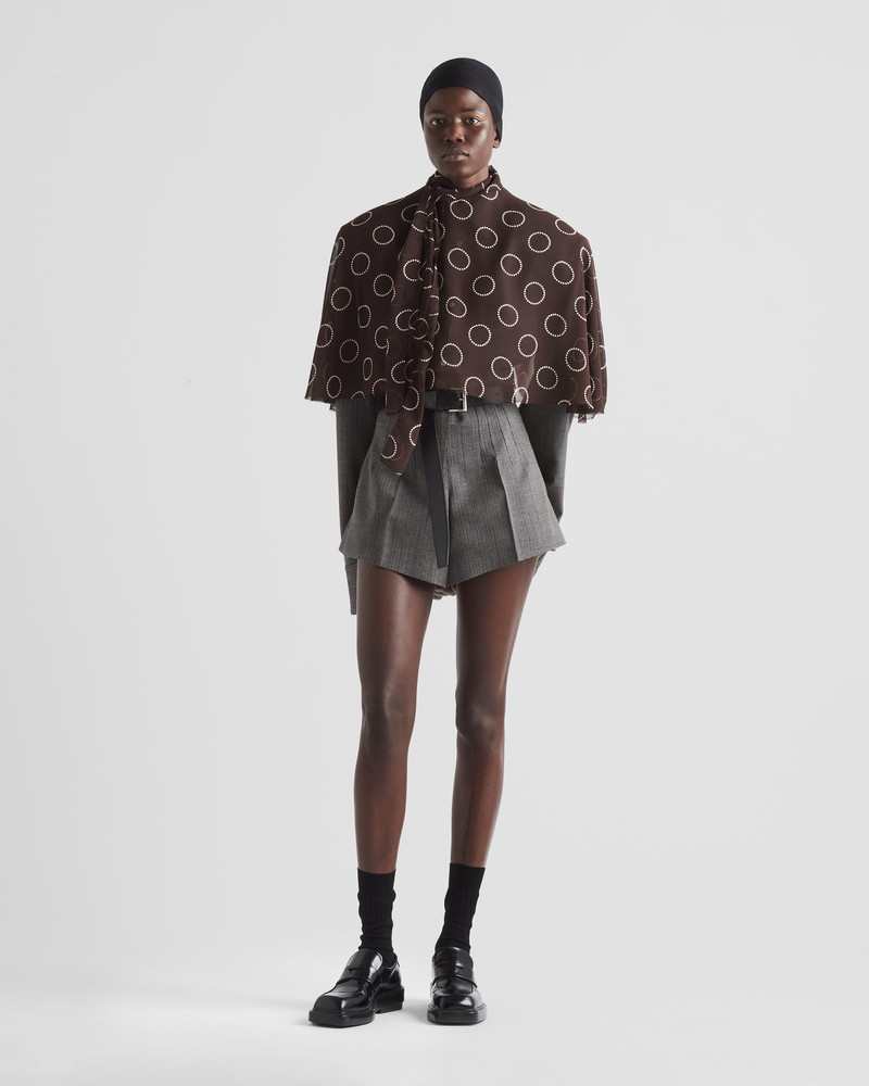 Prada Single-breasted pinstripe wool jacket outlook