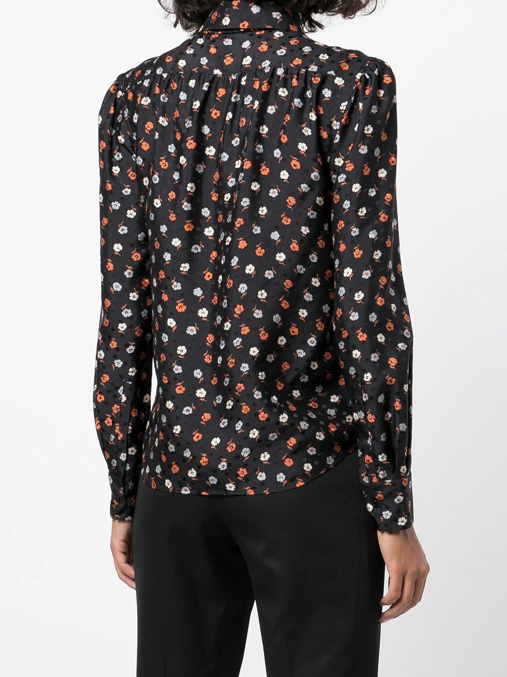 floral-print long-sleeve blouse - 4