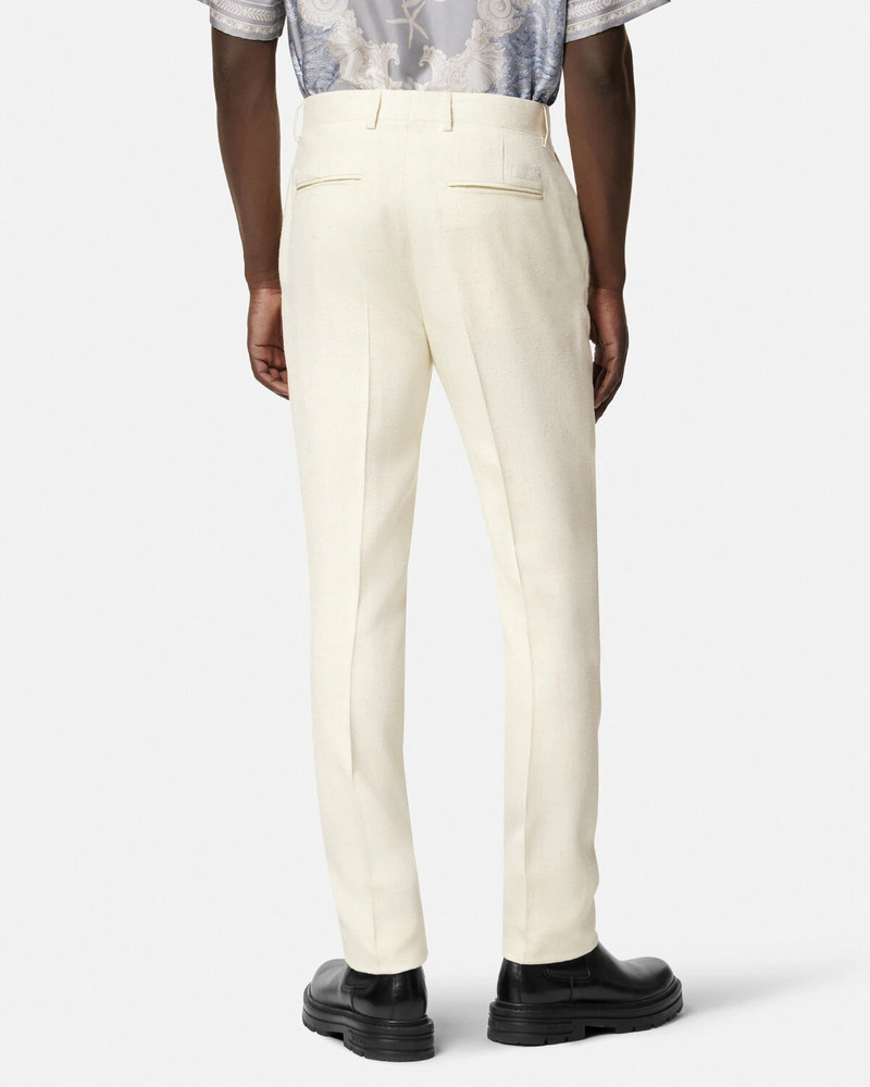 Silk-Blend Malfilé Formal Pants 5
