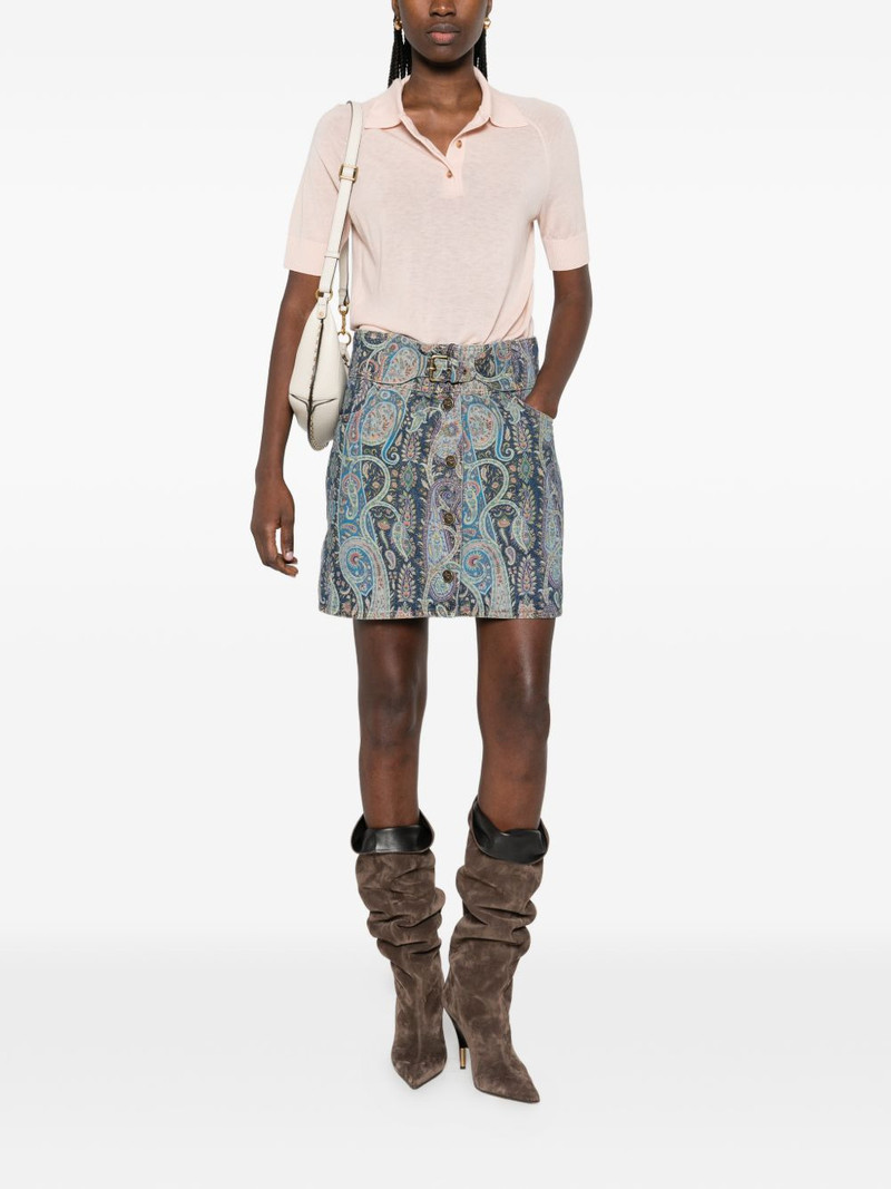 Etro button-fastening short skirt outlook