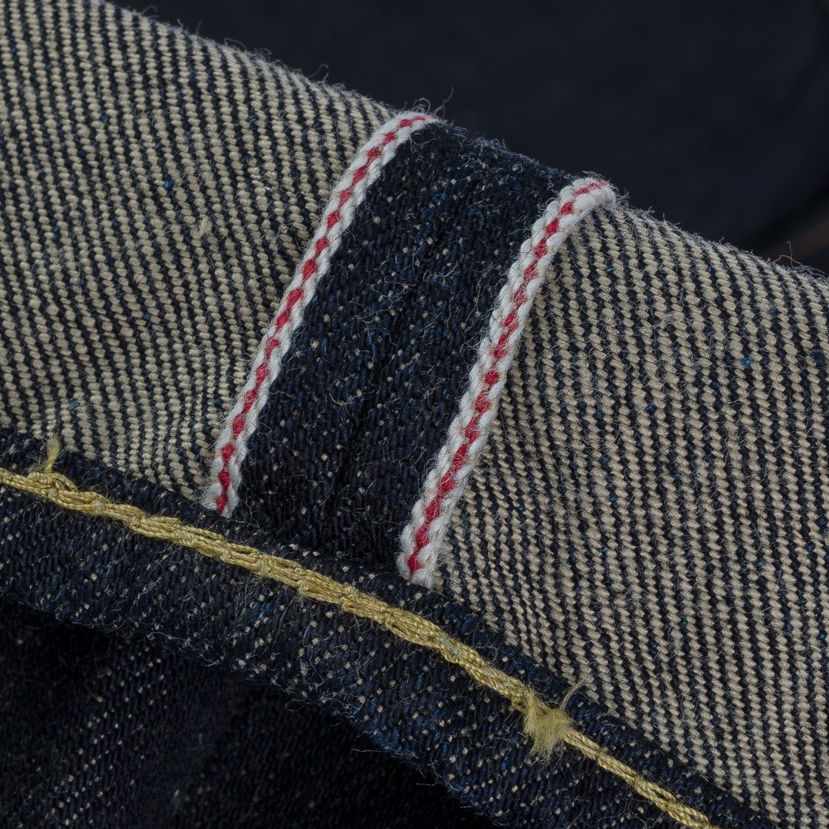 IH-888N 17oz Selvedge Denim Medium/High Rise Tapered Cut Jeans - Natural Indigo - 12
