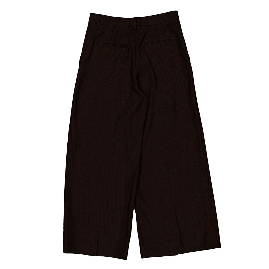 Burberry Wide-Leg Slit-Detail Trouser, Brand Size 8 (US Size 6) - 7