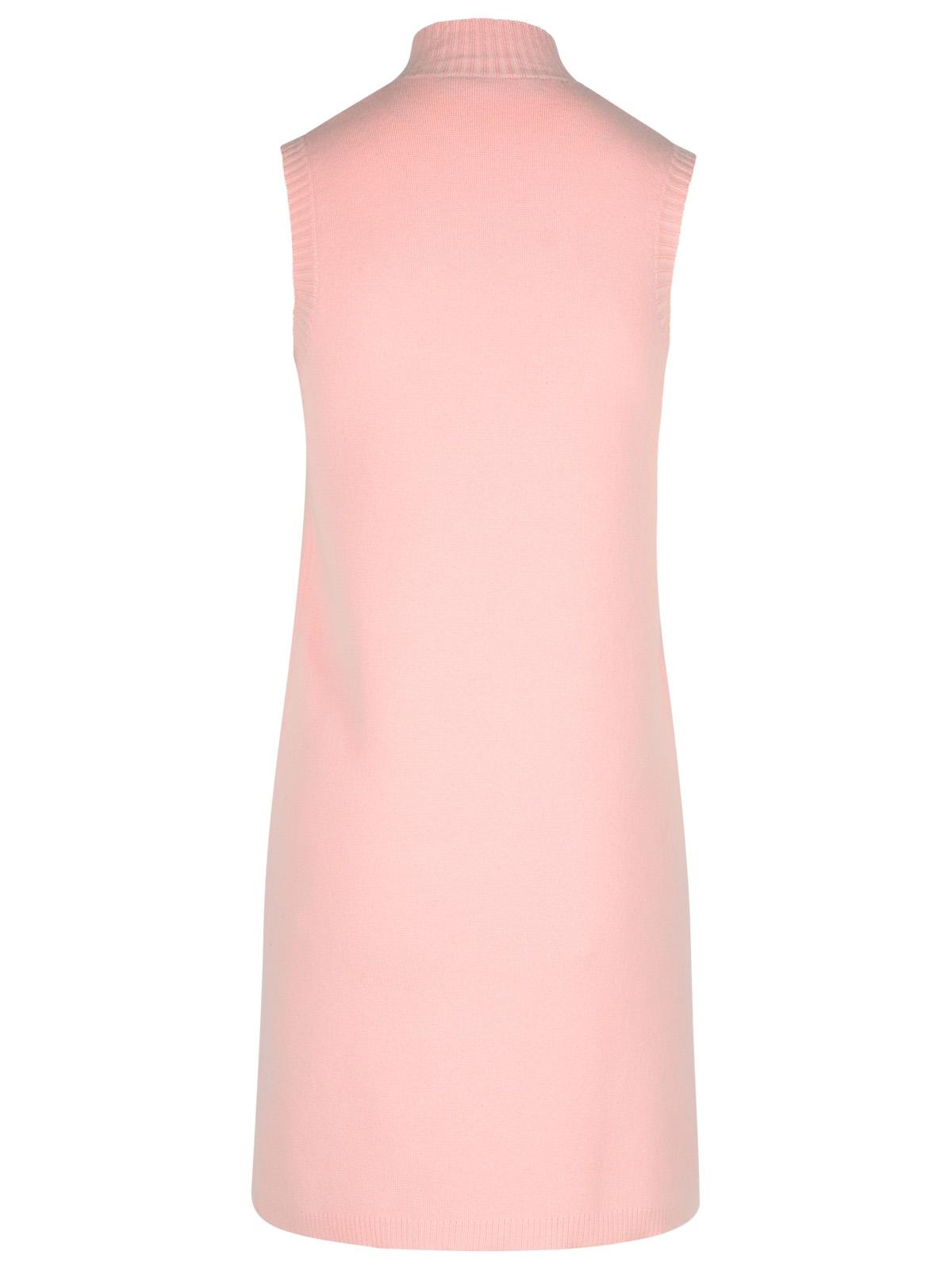 Versace Pink Wool Blend Dress Woman - 3