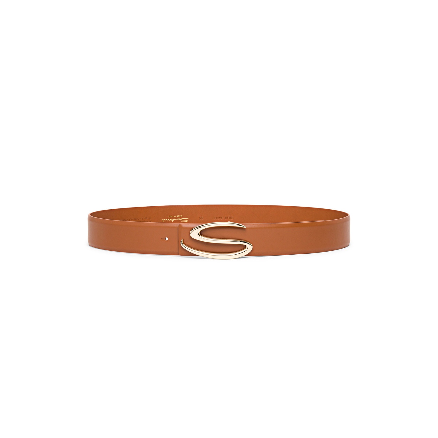 Brown leather belt strap - 2
