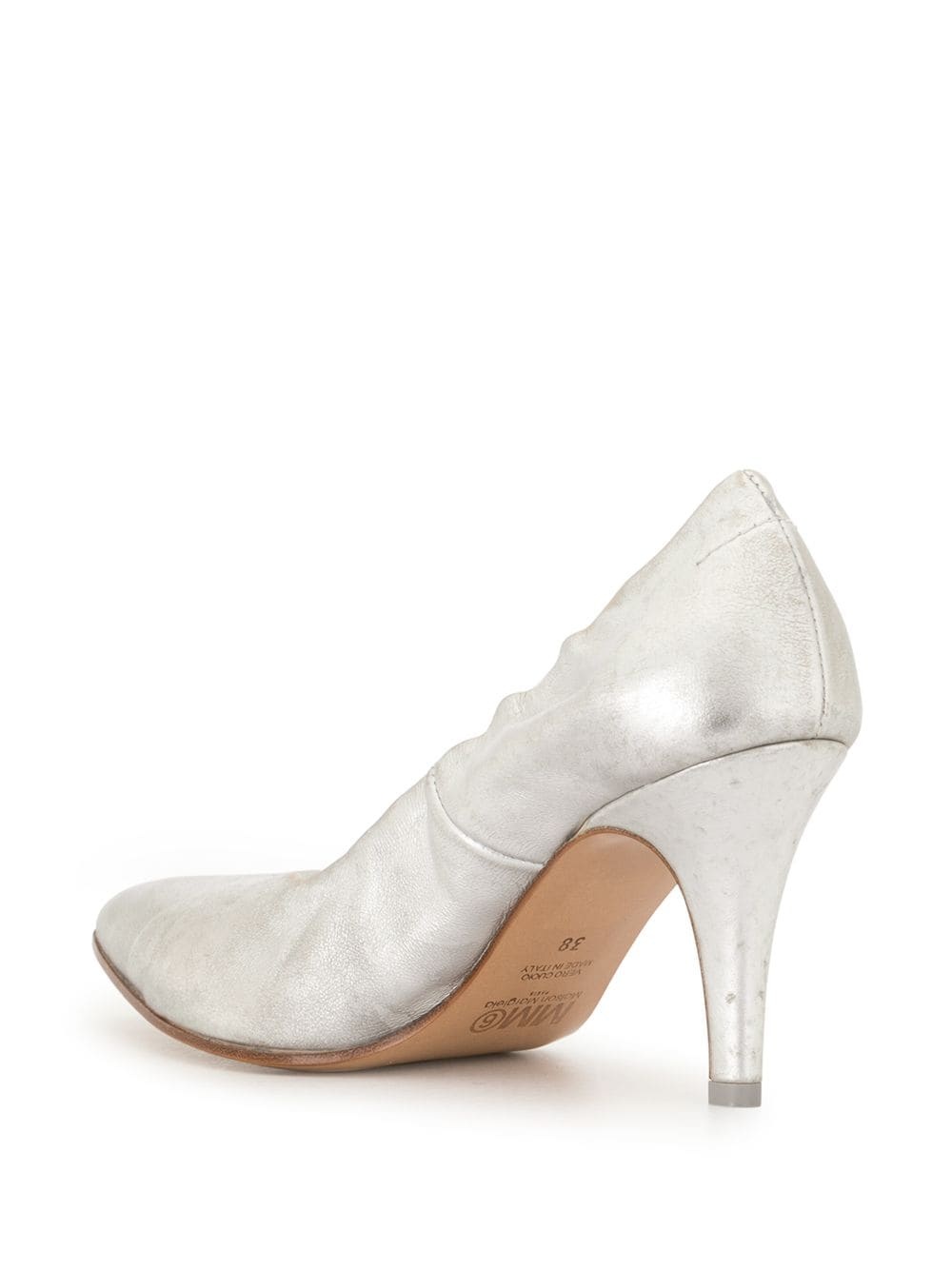 metallic low-heel pumps - 3