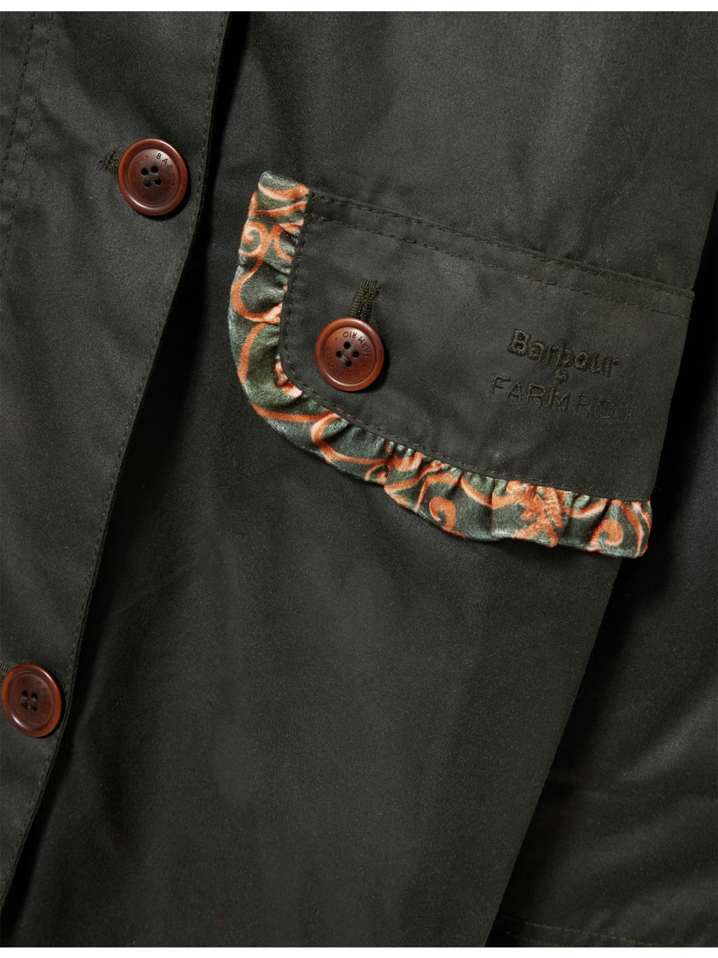 Barbour x FARM Rio Maria Clara Waxed Cotton Jacket - 7