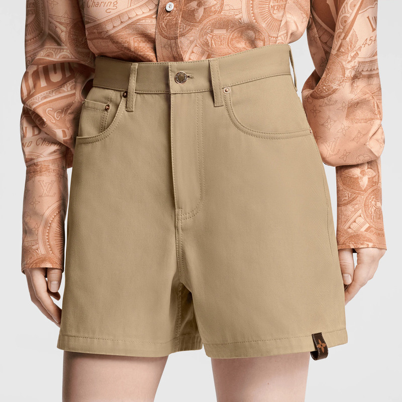 Straight-Cut Gabardine Shorts 2