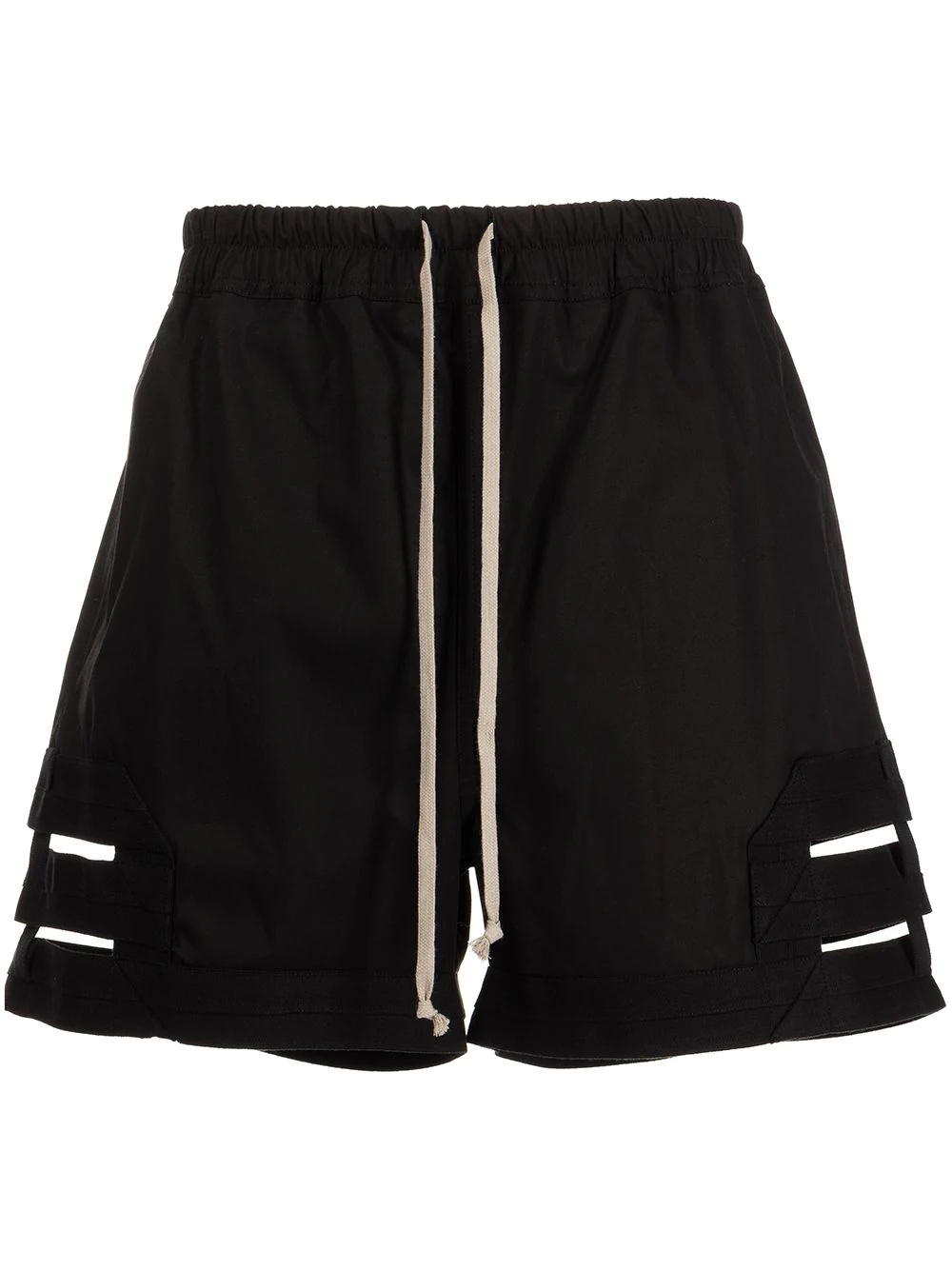 wide-leg panelled drawstring shorts - 1