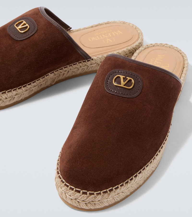 Palm Avenue VLogo suede mules 3