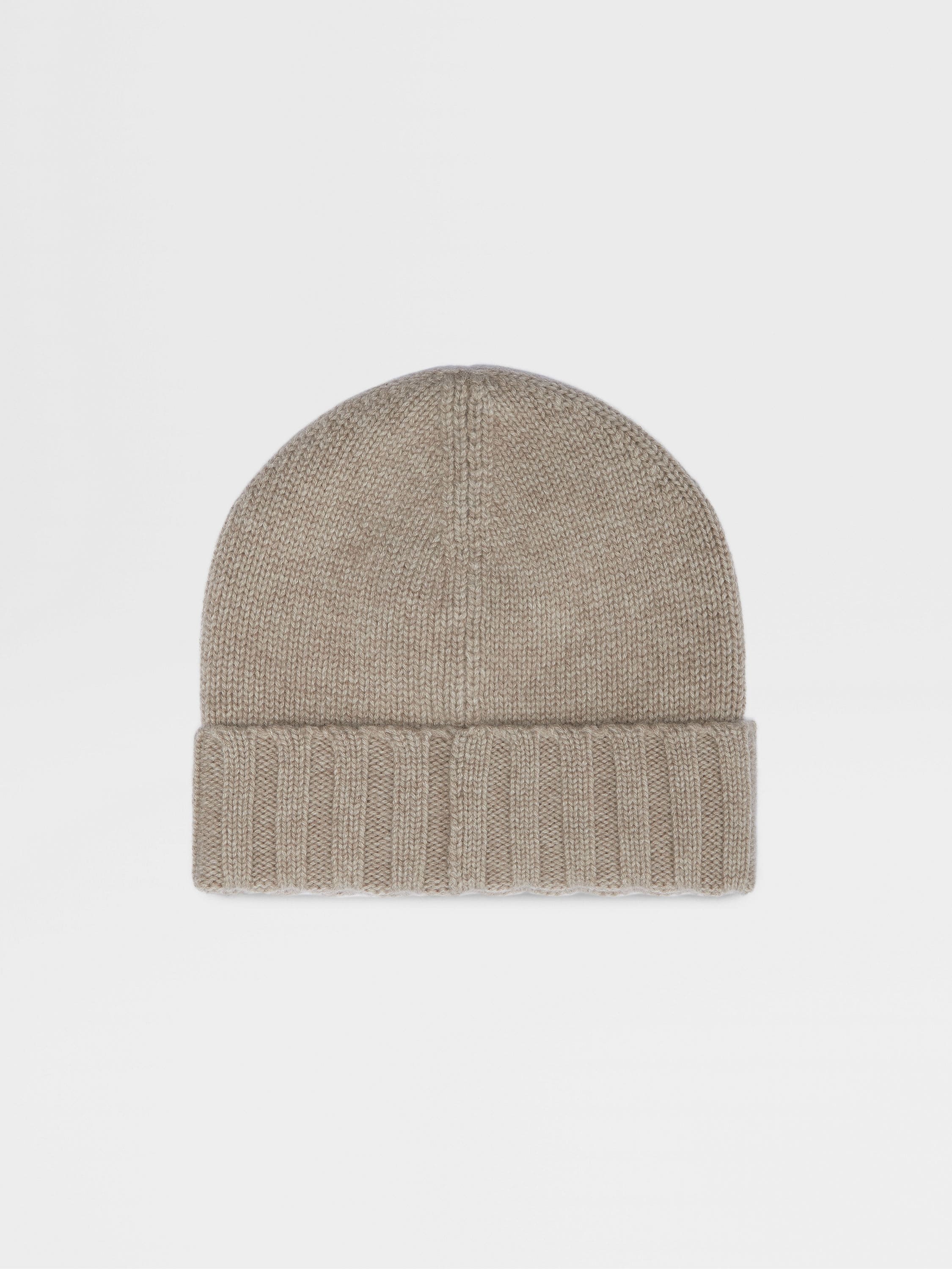 BEIGE OASI CASHMERE BEANIE - 3