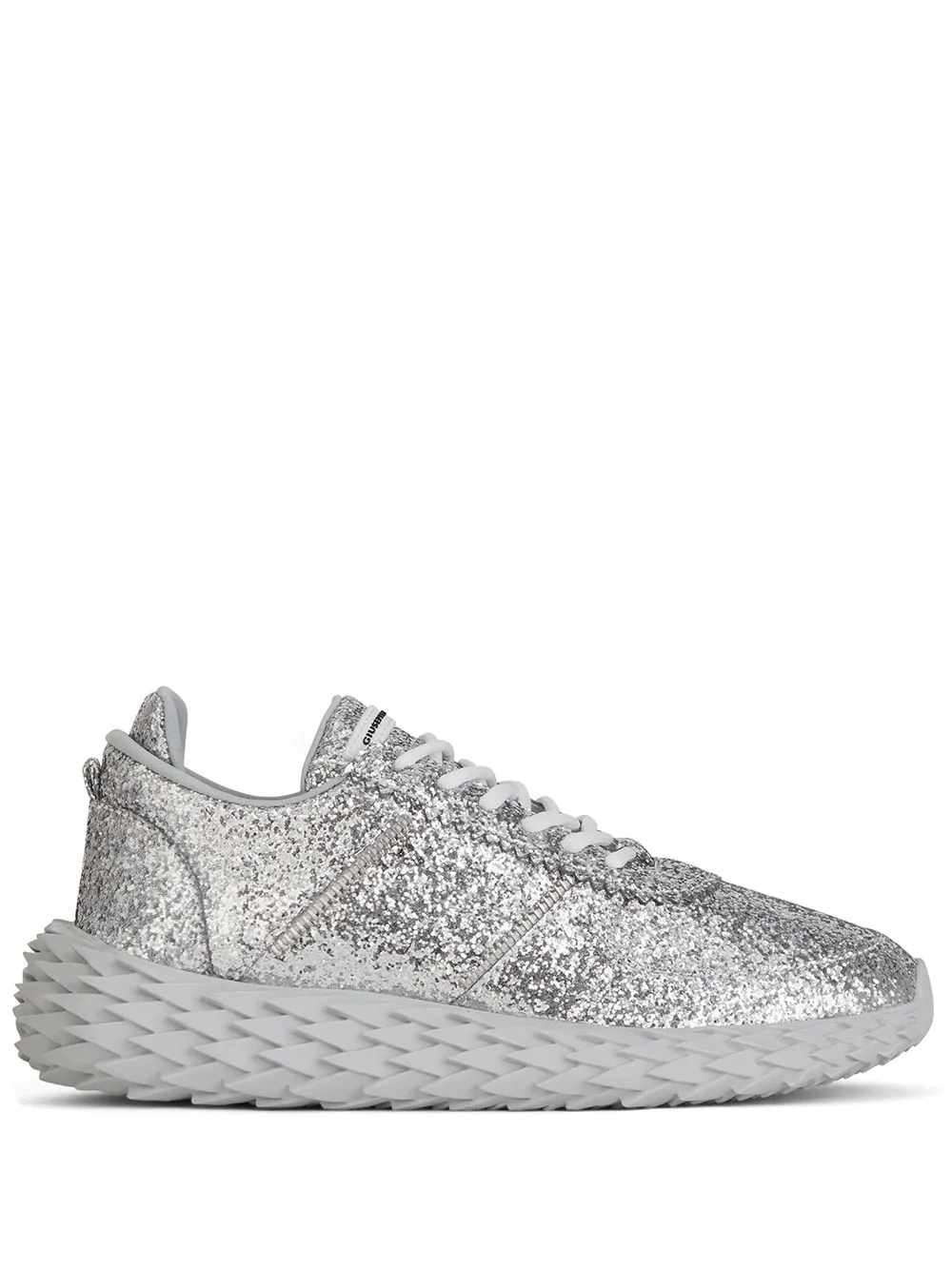 low-top glitter trainers - 1