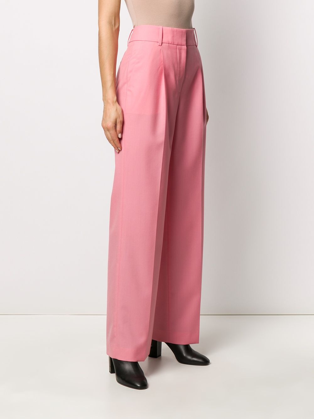 high-waisted tailored trousers - 3