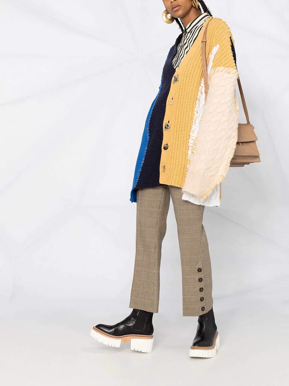 multi-panel colour-block cardigan - 6