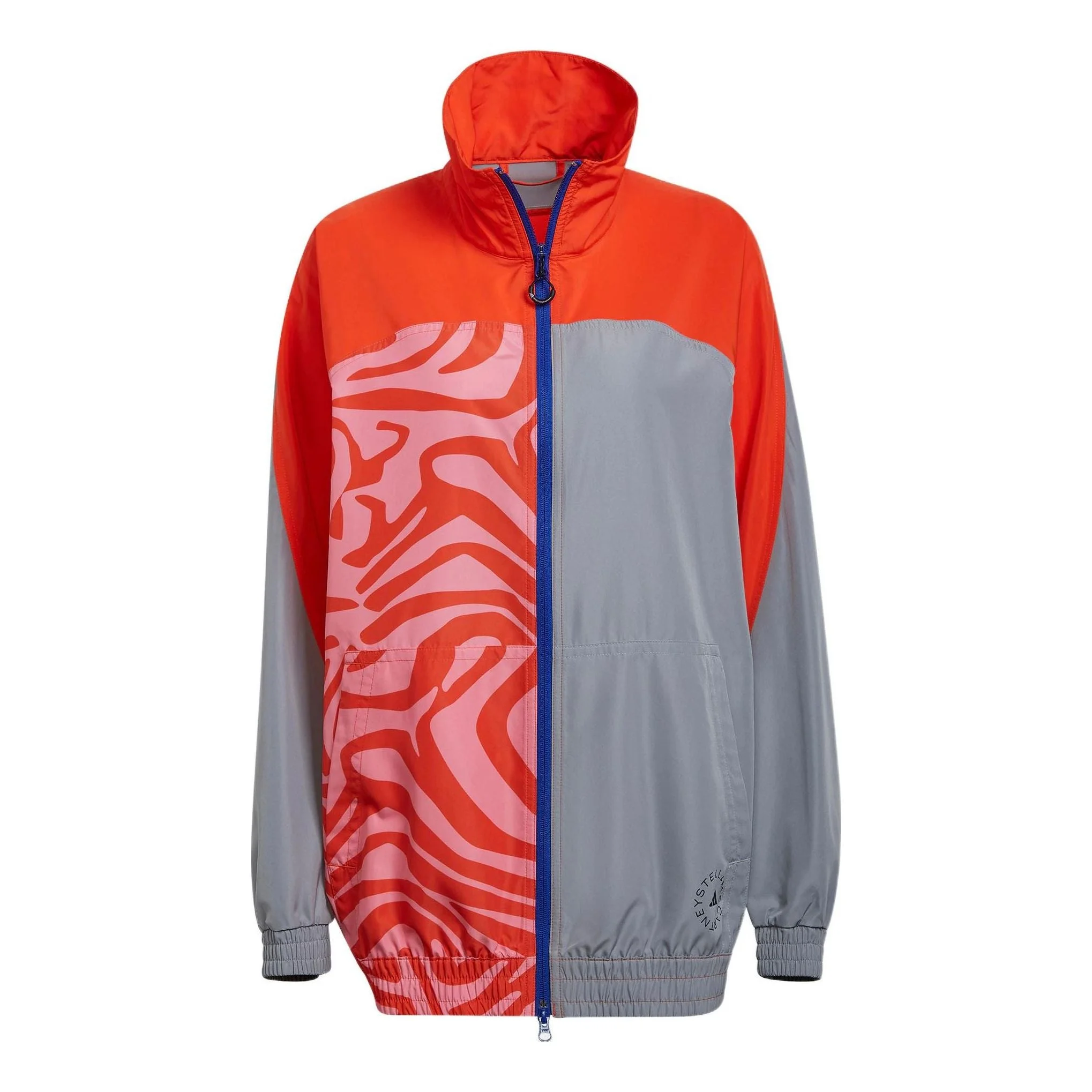 (WMNS) adidas By Stella McCartney Color Blocked Track Jacket Asia Sizing 'Orange Grey' H59949 - 1