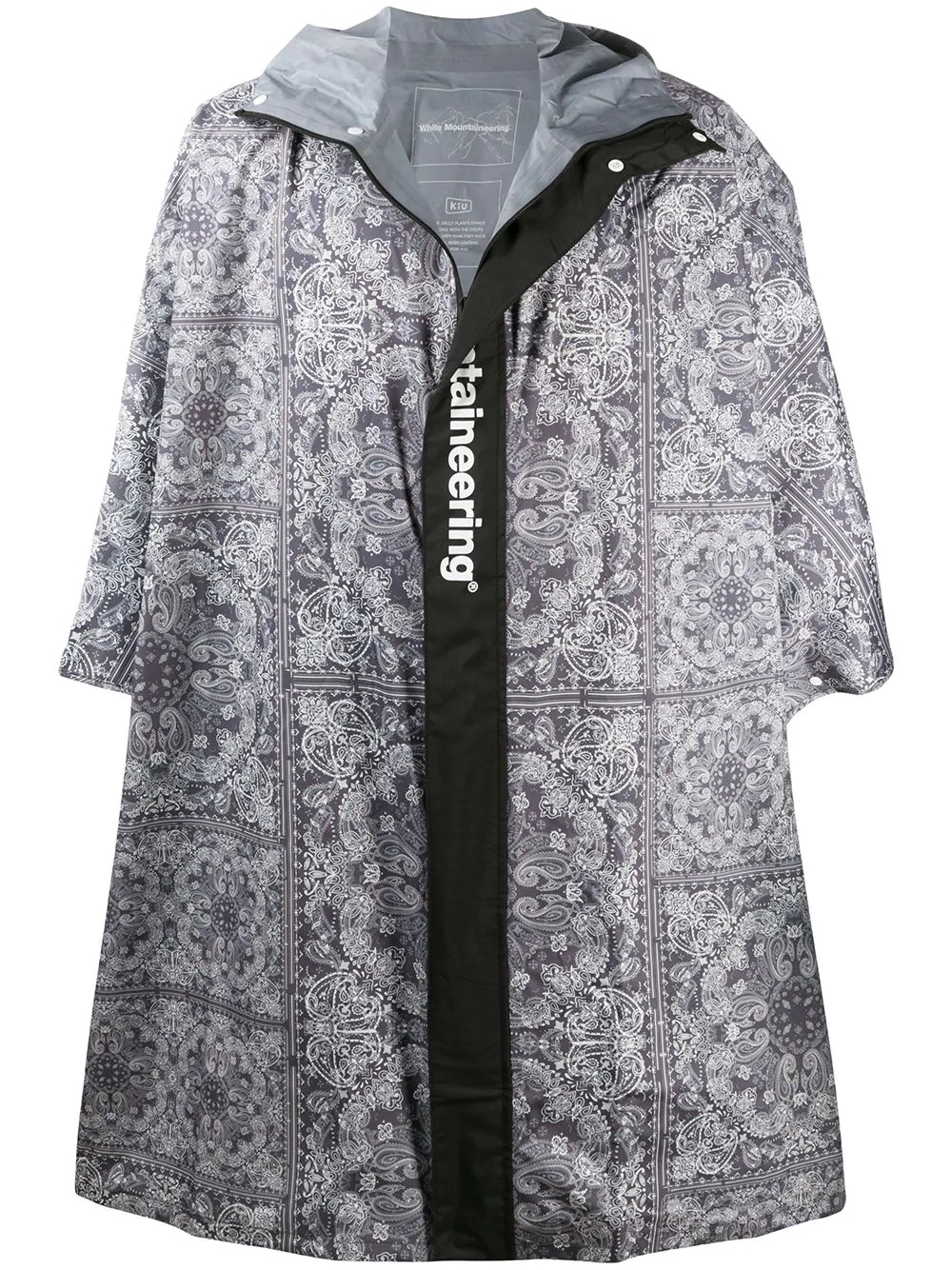 bandana print raincoat - 1