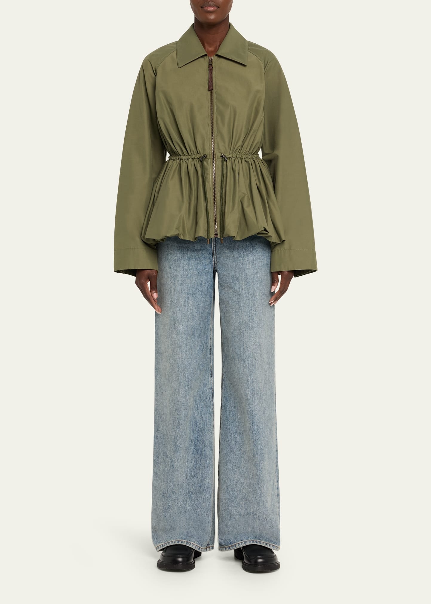 Ruched Windbreaker Jacket - 2