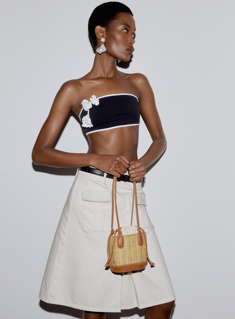 self-portrait Rattan Charm Shoulder Bag outlook