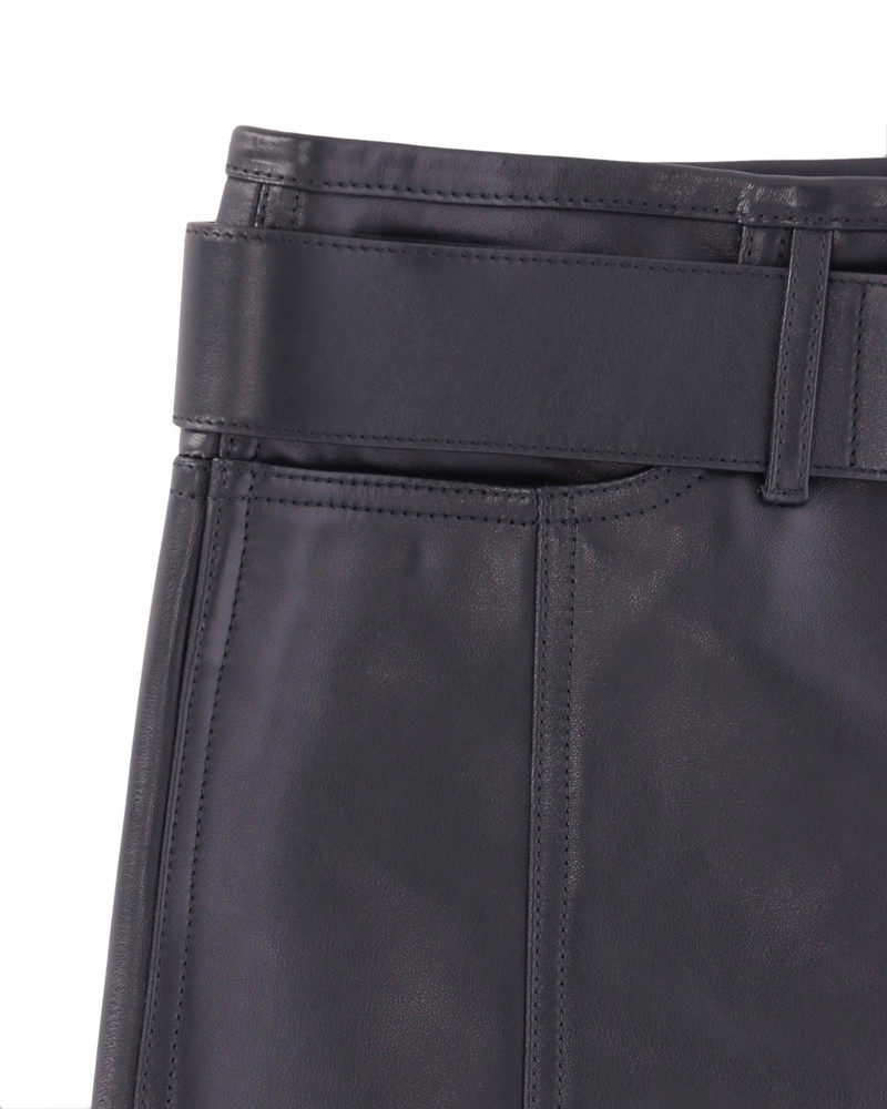 LEATHER SKIRT WITH BELT 7
