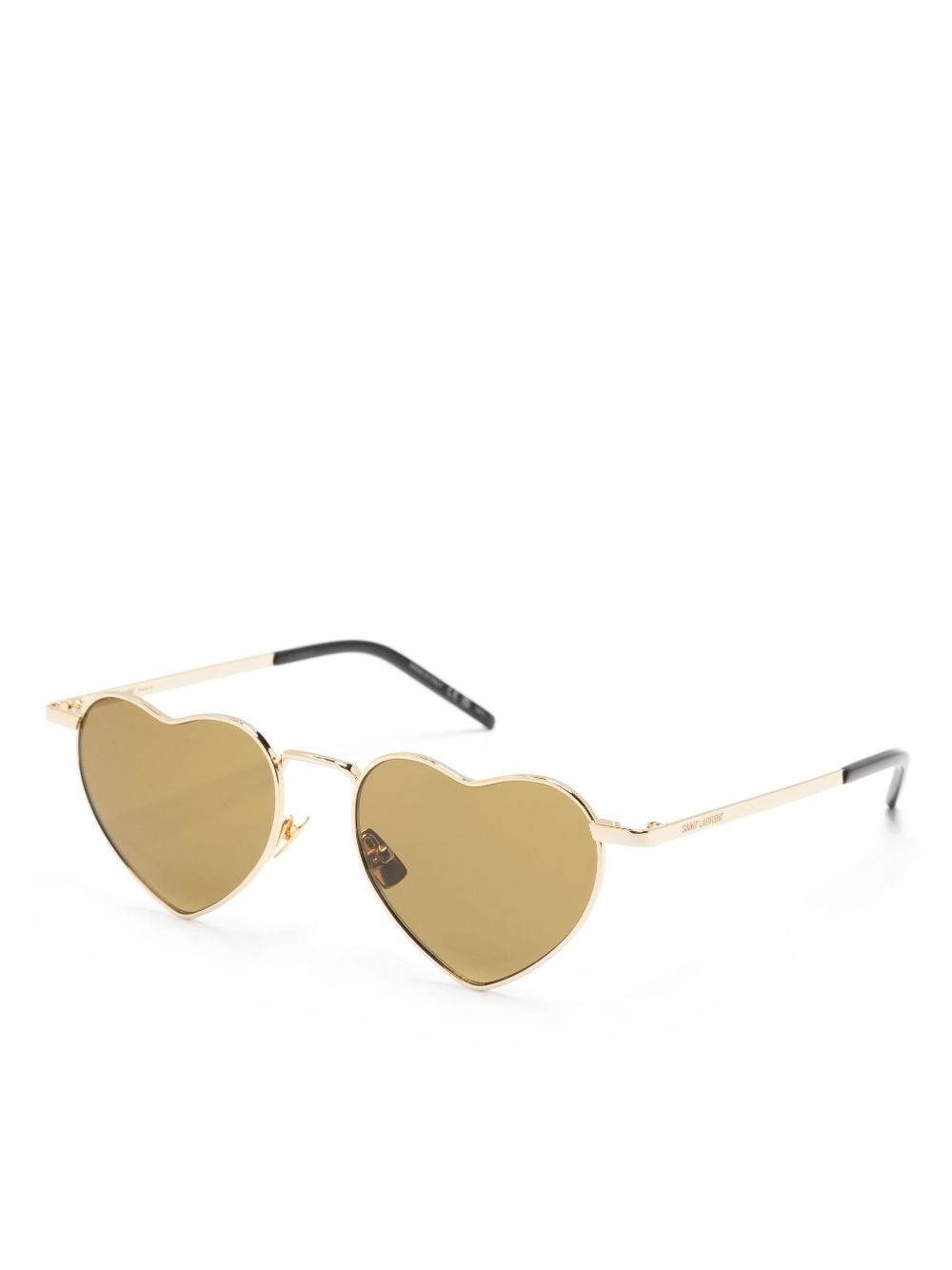 Saint Laurent New Wave Loulou Heart-shaped Metal Sunglasses in