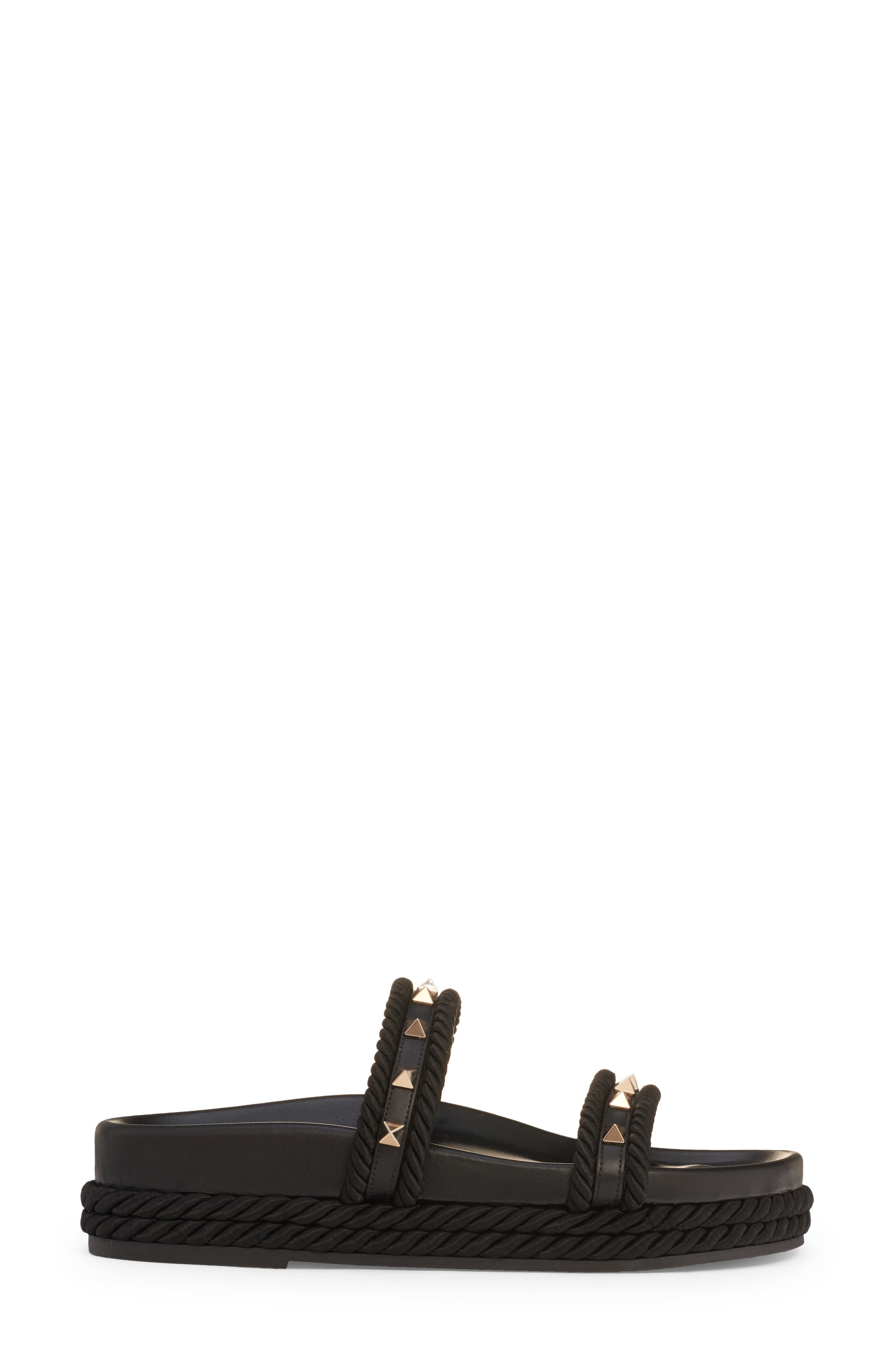 Valentino Garavani Rockstud Platform Slide Sandal in Nero at Nordstrom - 3