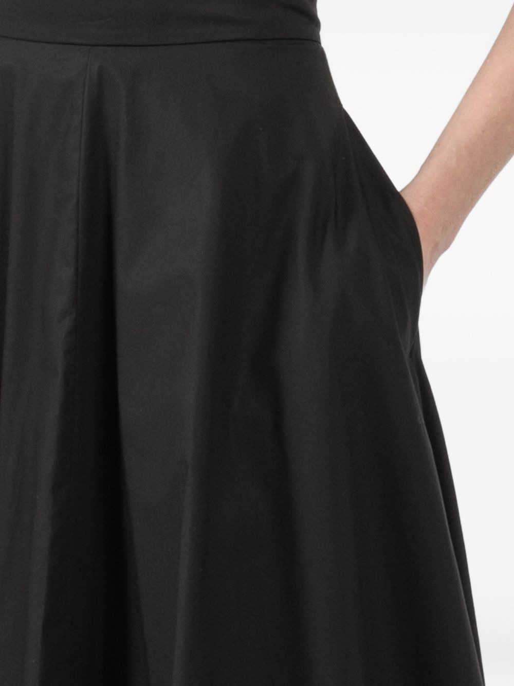 tulle-trimmed midi skirt - 4