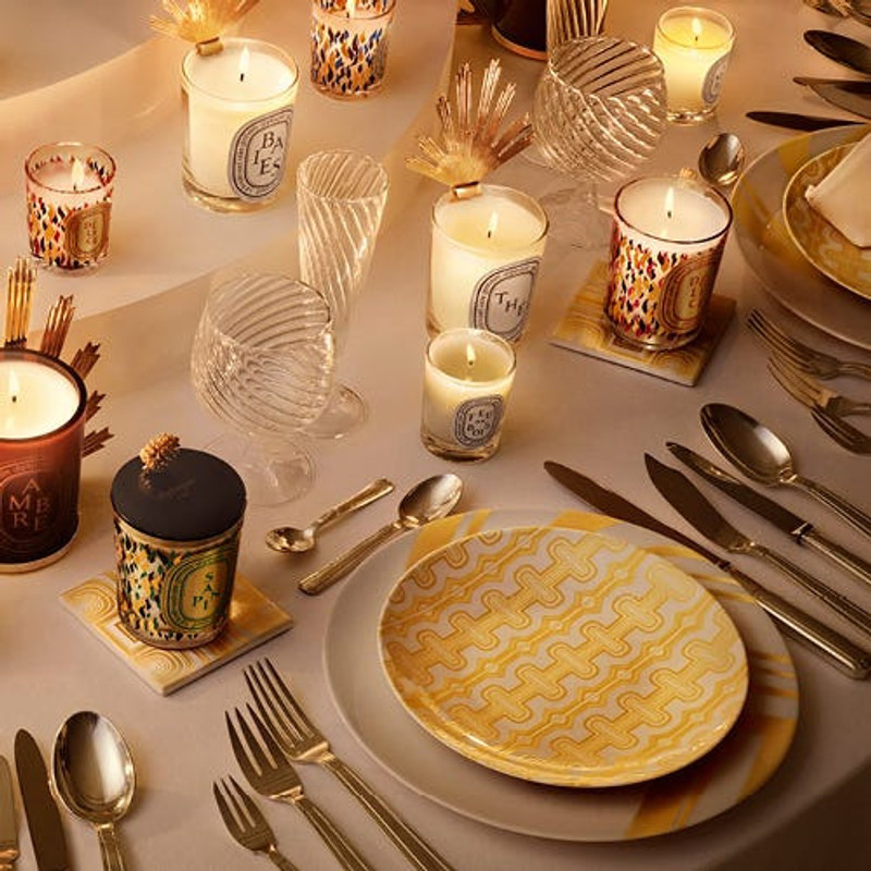 Gold Melted Wax Candle Holder - For classic candle 7