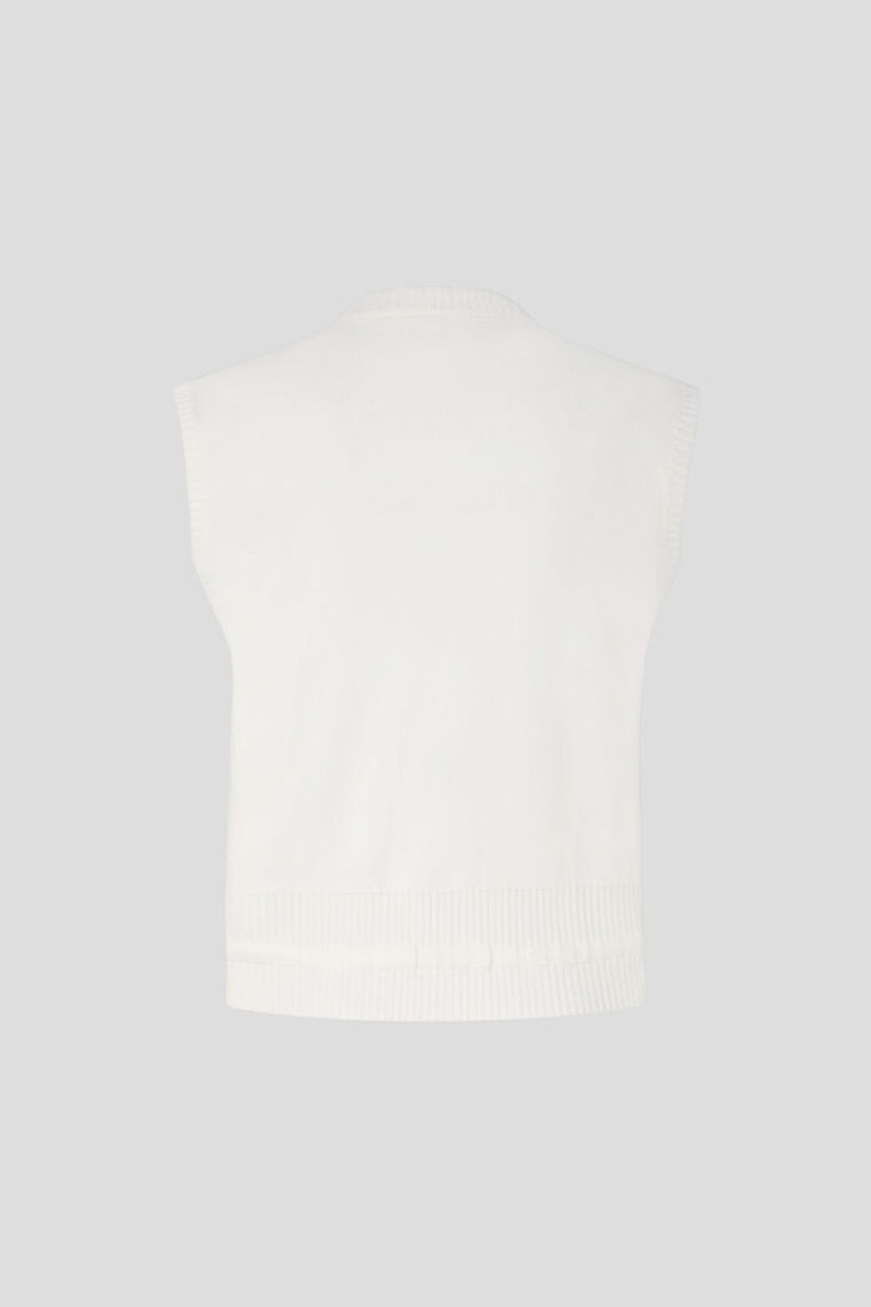 BOGNER Allisa Down knitted waistcoat in Sand outlook