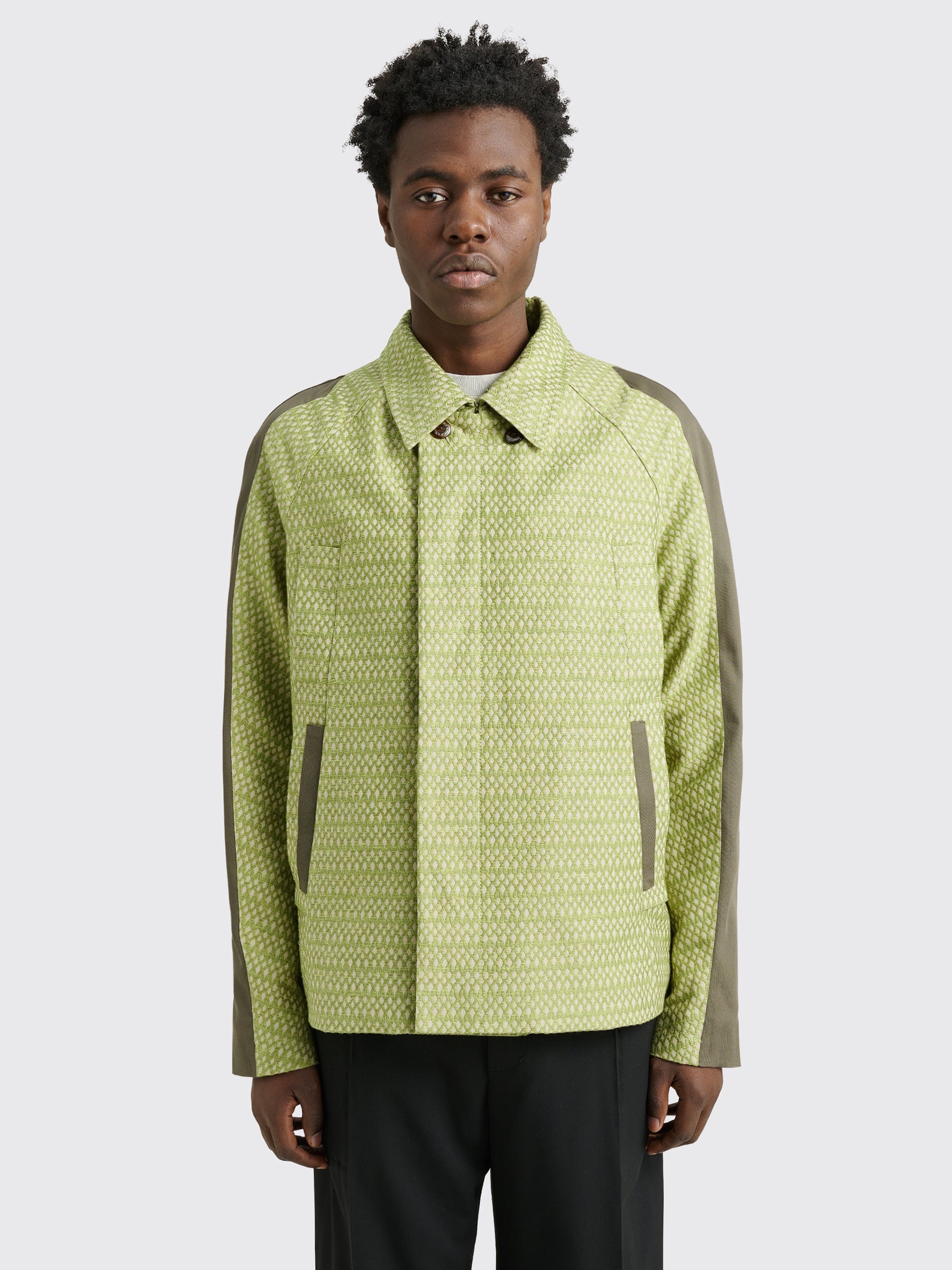 Kiko Kostadinov KIKO KOSTADINOV TONKIN CONTRAST JACKET GREEN Kiko Kostadinov KIKO KOSTADINOV TONKIN CONTRAST JACKET GREEN