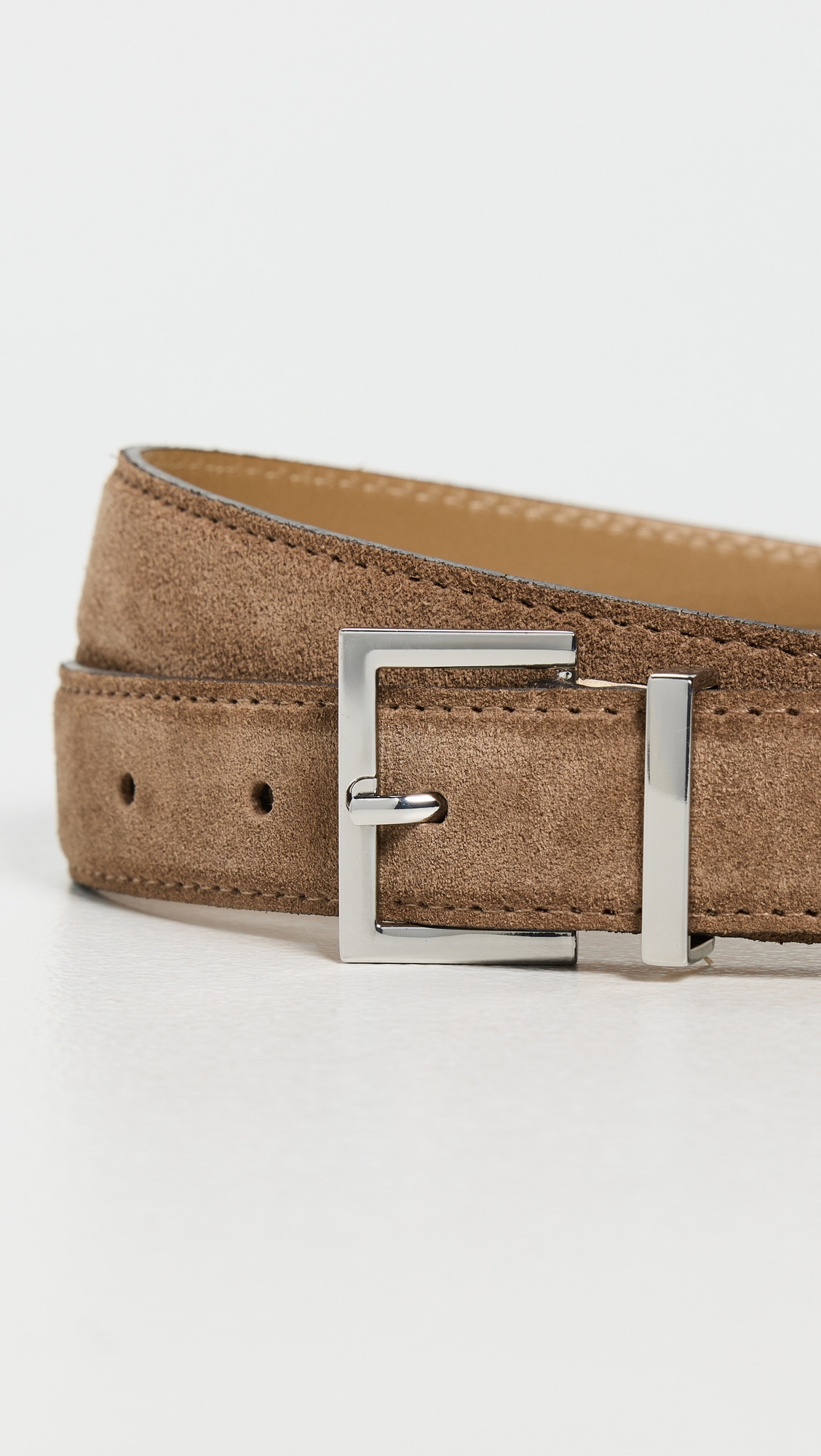 The Suede Square Buckle Belt - 4
