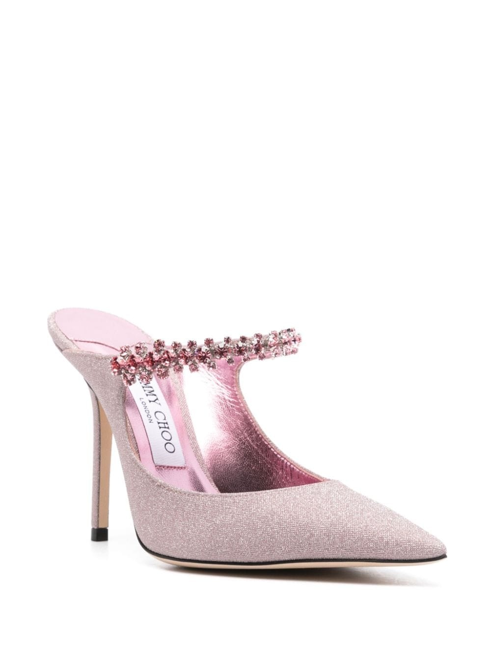 Bing 100mm glitter-detailed mules - 2