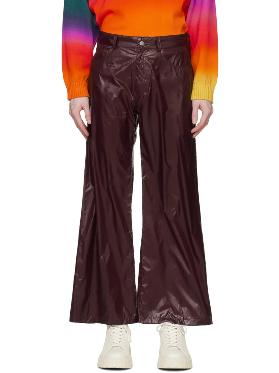 Purple Five-Pocket Trousers - 1