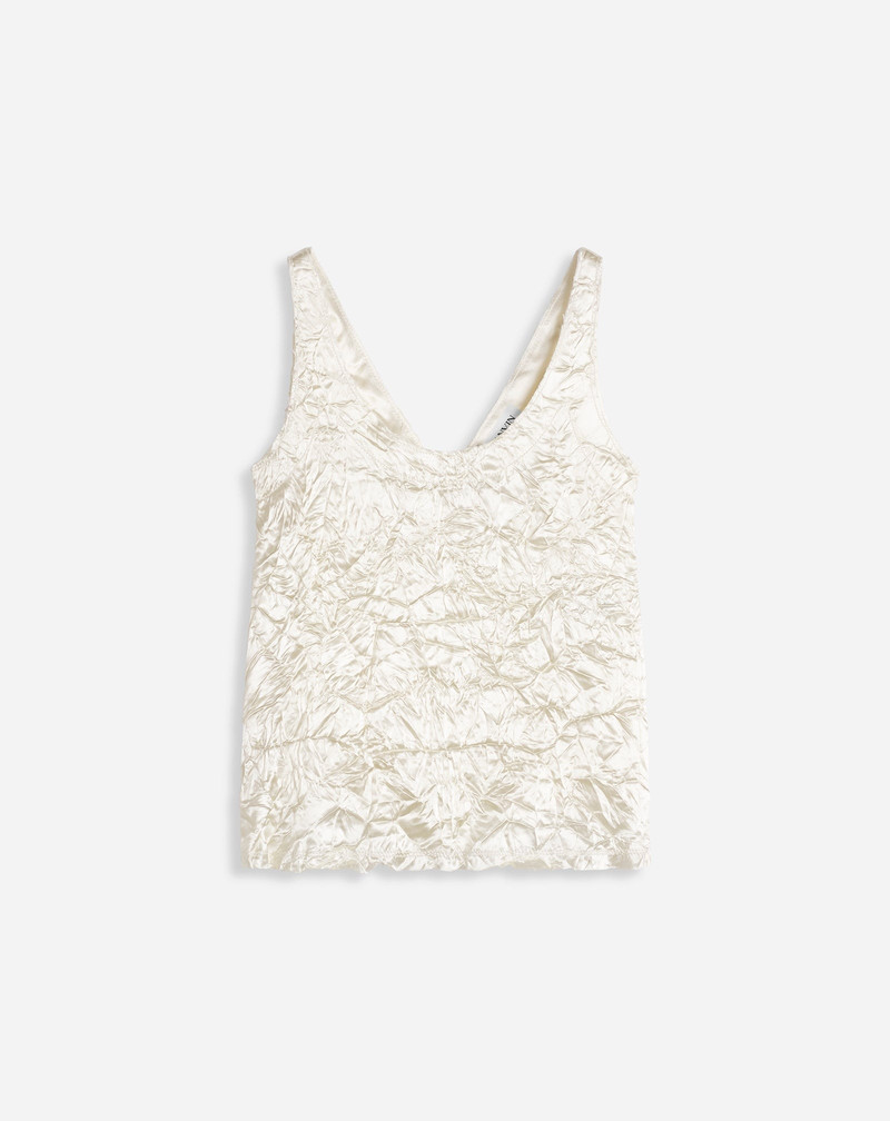 CRINKLED SATIN TANK - 1