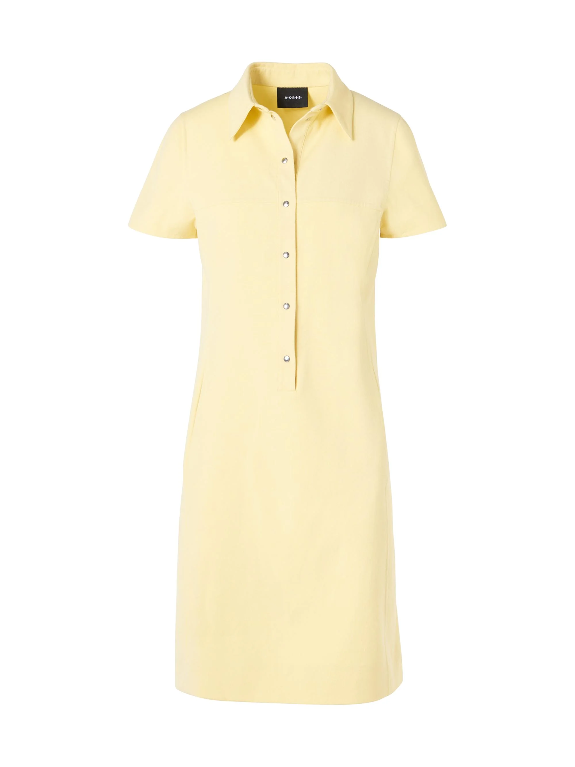 Women's Stretch Cotton-Silk Knee-Length Polo Dress - Sun - 1